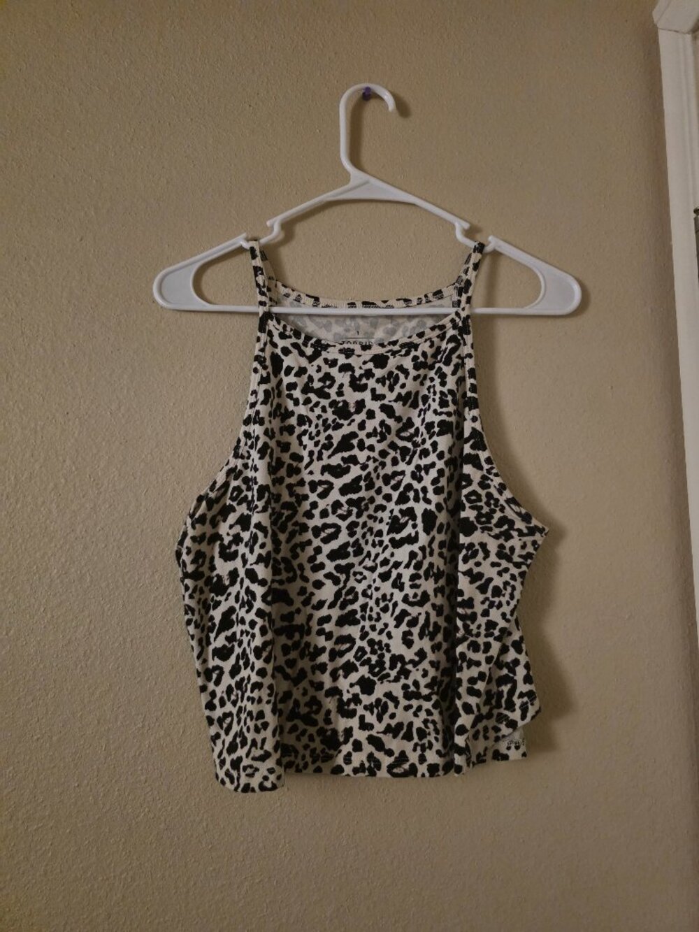 Torrid Size 1X Foxy High Neck Crop Top Animal Print